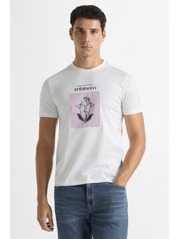 Van Heusen - White Graphic Regular Fit T-Shirt