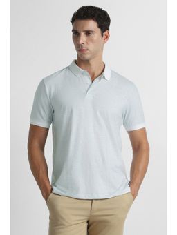 Van Heusen - White Printed Regular Fit Polo T-Shirt