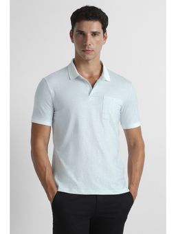 Van Heusen - Blue Printed Regular Fit Polo T-Shirt