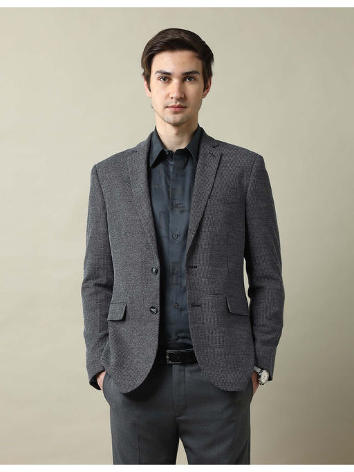 Arrow Mens Charcoal Zero Calorie Slim Fit 1851 Blazer