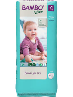 Bambo Nature - Tape Diapers with Wetness Indicator Large - 48 Pieces
