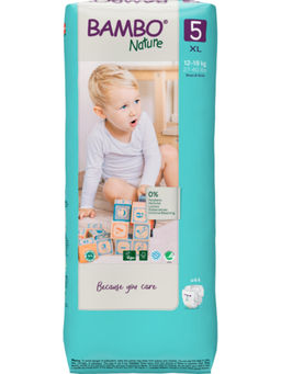 Bambo Nature - Tape Diapers with Wetness Indicator XL - 44 Pieces