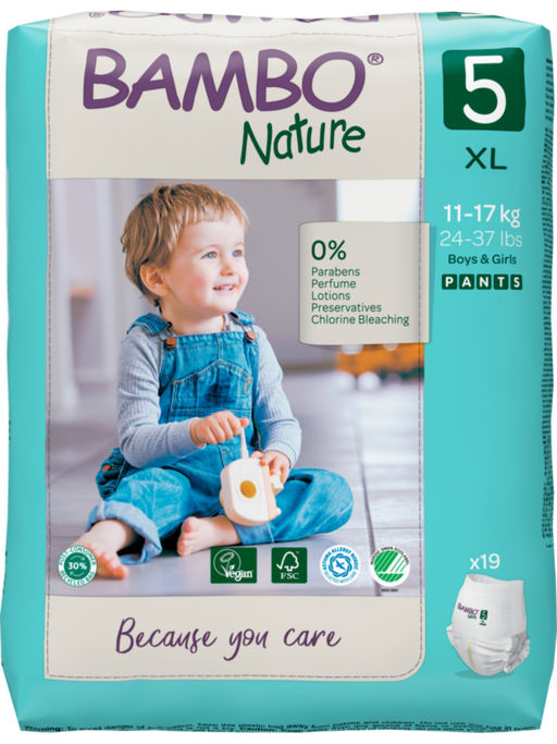 Bambo Nature Pant Diapers with Wetness Indicator XL - 19 Pieces