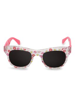 Stol'N - Unisex Round Shaped Printed Uv Protected Sunglass-Dark Pink (3-12 Years)