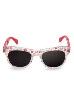 Stol'N - Unisex Round Shaped Printed Uv Protected Sunglass-Red (3-12 Years)