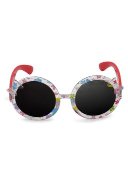 Stol'N - Round Shaped Bow Applique Uv Protected Sunglass-Red (3-12 Years)