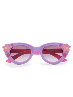 Stol'N - Cat-Eye Shaped Star Applique Uv Protected Sunglass-Purple (3-12 Years)