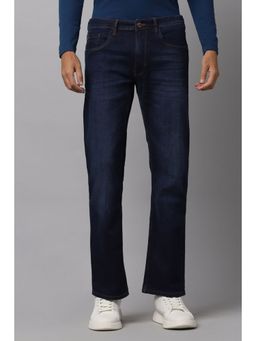 Allen Solly - Men Navy Regular Fit Dark Wash Jeans