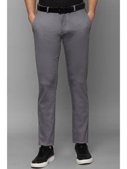 Allen Solly - Men Grey Slim Fit Textured Casual Trousers