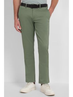 Allen Solly - Men Green Slim Fit Solid Casual Trousers