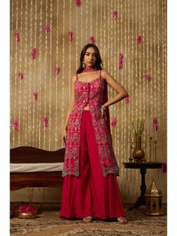 Alaya by Stage3 - Bloom Red Kurta with Palazzo and Dupatta