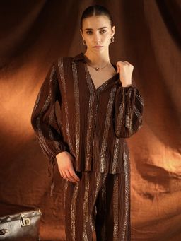 Kazo - Diva Brown Shirt Tops