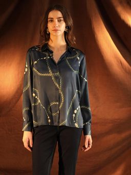 Kazo - Yana Blue Shirt Tops