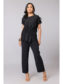 TAMISKA BY NARENDRA KUMAR - Solid Black Top