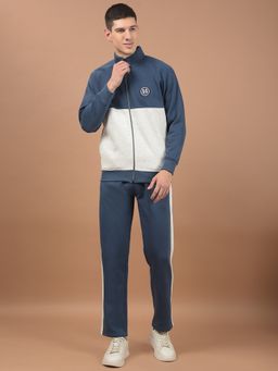 Cantabil - Men Blue Regular Fit Jacket with Track Pant