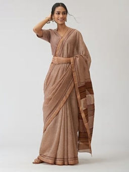 Fabindia - Cotton Silk Bagru Print Sari