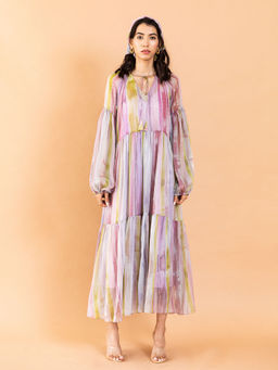 AROOP SHOP INDIA - Shelley Multi-color Maxi Dress (Set of 2)