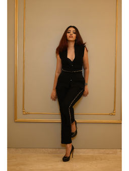 Label Simran Kochher - Black Hour Of Darkness Co-Ord (Set of 3)
