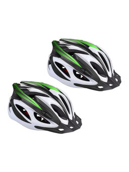 Strauss - Cycling Helmet (Pack Of 2) (Black,Green)