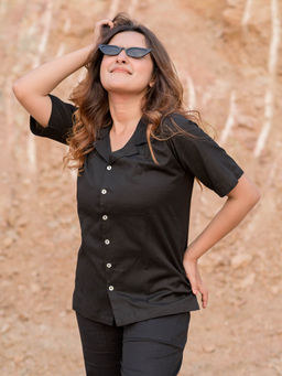 Babli - Black Solid Regular Fit Shirt