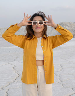 Babli - Yellow Solid Regular Fit Shirt