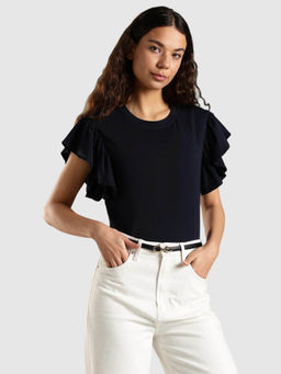 Tommy Hilfiger - Navy Blue Solid Regular Fit T-Shirt