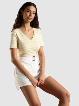 Tommy Hilfiger - Yellow Stripes Regular Fit T-Shirt