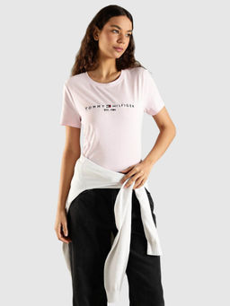Tommy Hilfiger - Pink Solid Regular Fit T-Shirt