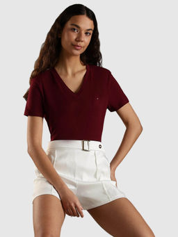 Tommy Hilfiger - Red Solid Regular Fit T-Shirt