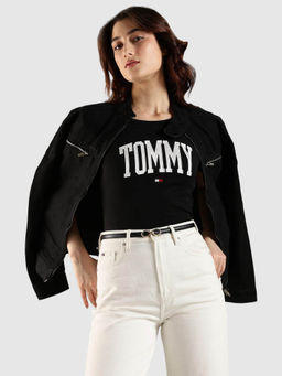 Tommy Hilfiger - Black Solid Regular Fit T-Shirt