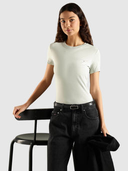 Tommy Hilfiger - Green Solid Slim Fit T-Shirt