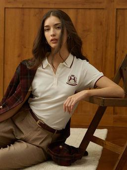 U.S. POLO ASSN. - White Solid Regular Fit Polo T-Shirt