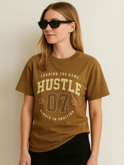 DILLINGER - Brown Printed Oversized Fit T-Shirt