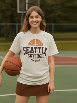 DILLINGER - Off White Printed Oversized Fit T-Shirt