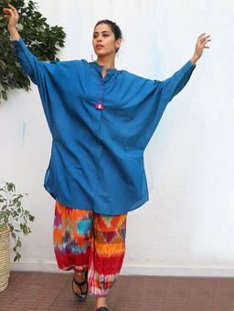 Chidiyaa - Blue Vihana Pure Cotton Kurta