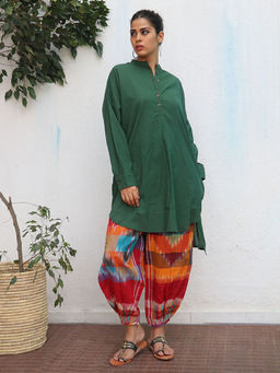 Chidiyaa - Green Aritri Pure Cotton Kurta