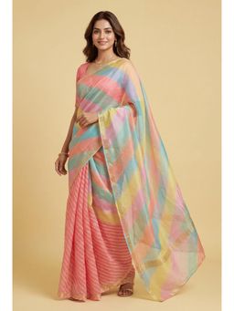 Zari Jaipur - Banarasi Kota Silk Saree -Peach