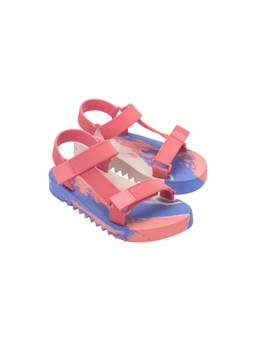 Melissa - Flowing Papete Pink Blue Velcro Sandals