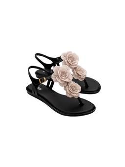 Melissa - Solar Springtime Flipflop Flat Black Sandals