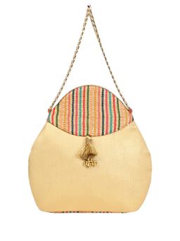 ROCIA - By Regal Gold Women Small Ethnic Clutch