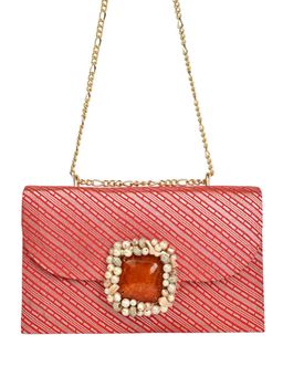 ROCIA - By Regal Red Women Silk Brocade Clutch