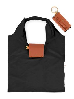 HIE - Women Black Synthetic Solid Tote Bag
