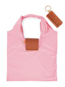 HIE - Women Pink Synthetic Solid Tote Bag