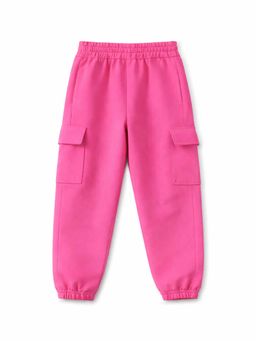 Trampoline - Girls Pink Cotton Joggers
