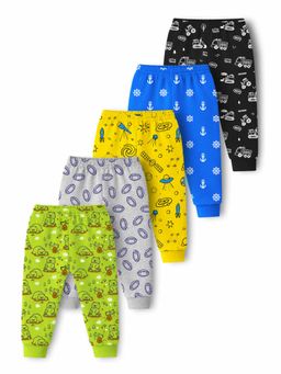 Trampoline - Unisex Multi-Colour Cotton Blend Joggers (Pack of 5)