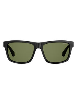 Polaroid - Men Green Rectangle Full Rim Sunglasses (55)