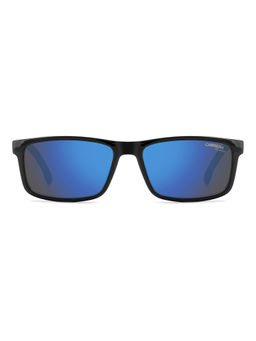 CARRERA - Men Blue Rectangle Half Rim Sunglasses with Clip On (55)