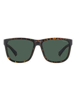 Polaroid - Men Green Rectangle Full Rim Sunglasses (57)