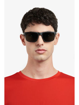 Polaroid - Men Grey Rectangle Full Rim Sunglasses (57)