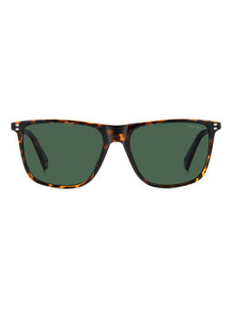 Polaroid - Men Green Rectangle Full Rim Sunglasses (55)